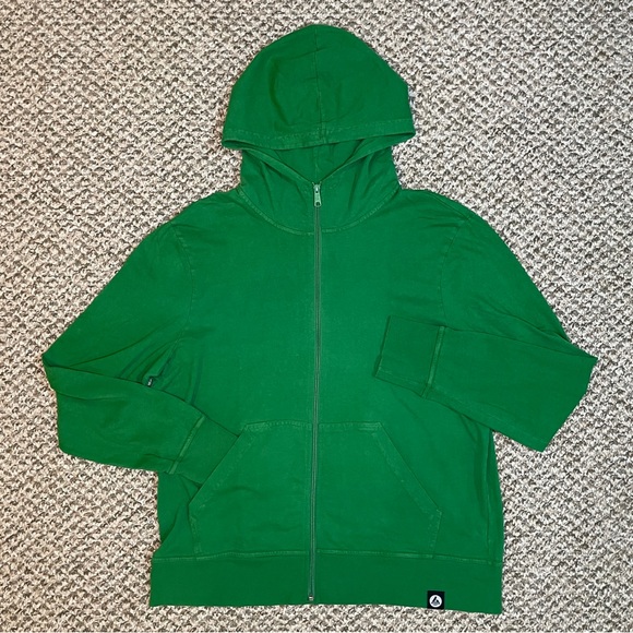 American Giant Lightweight Long Sleeve Full Zip Hoodie - Green - Picture 3 of 13